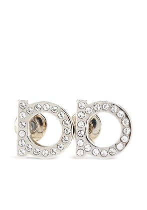 Ferragamo Gancini crystal embellished stud earrings - Metallic