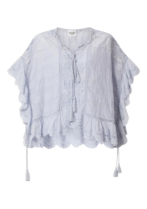 MARANT ÉTOILE PAYTON ruffled top - Blue