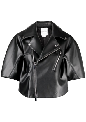 Noir Kei Ninomiya zipped short-sleeve jacket - Black