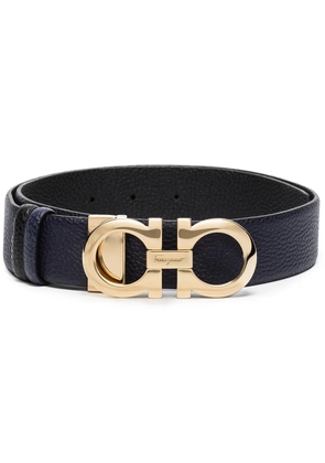 Ferragamo leather Gancini buckle belt - Blue