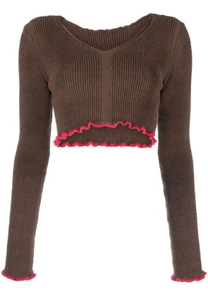 Jacquemus La maille Santon cropped jumper - Brown