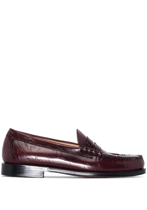 G.H.Bass x Maharishi Weejun Larson embossed loafers - Red