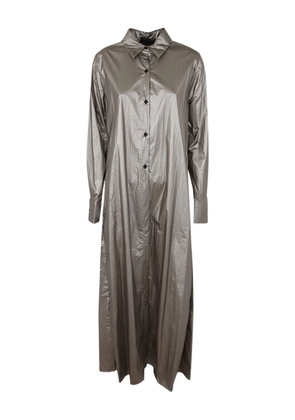 Maria Calderara buttoned shirt dress - Grey
