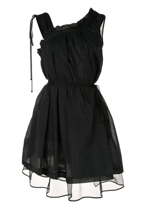 Shanshan Ruan pleated short dress - Black