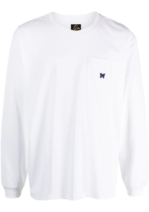 Needles logo-appliqué long-sleeve T-shirt - White