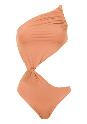 Amir Slama one shoulder swimsuit - Neutrals