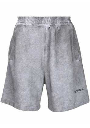 DONDUP logo-print cotton track shorts - Grey