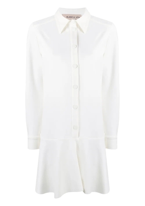Blanca Vita dropped-waist shirt dress - White