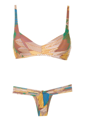 Amir Slama Cocar Francês printed bikini set - Multicolour