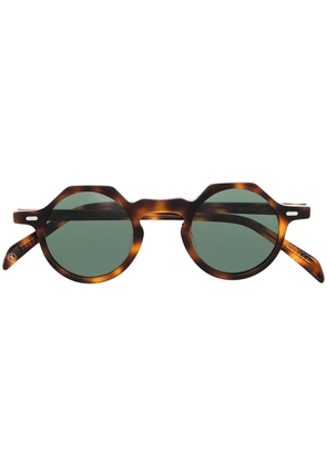 Lesca Yoga round-frame sunglasses - Brown