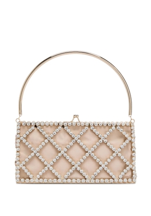 Rosantica Garofano crystal-embellished top-handle bag - Neutrals