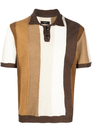 AMIRI colour-block polo shirt - Brown