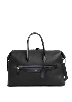 Santoni double-zip leather tote bag - Black