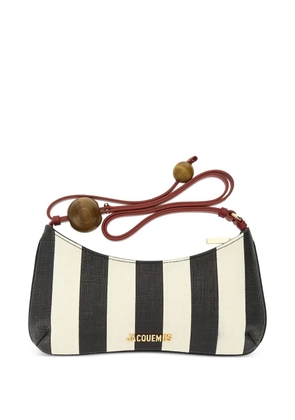 Jacquemus striped bead shoulder bag - Black