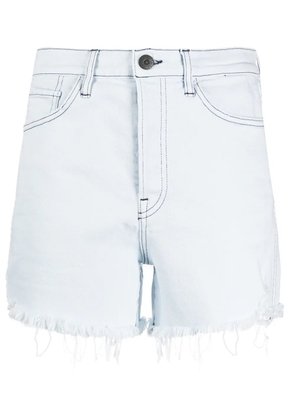3x1 frayed-hem denim shorts - Blue