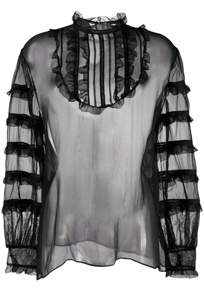 Valentino Garavani sheer organza blouse - Black