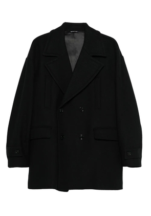 LES HOMMES logo-plaque peacoat - Black