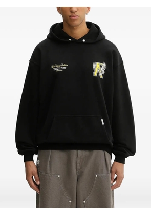 Represent graphic-print drawstring hoodie - Black