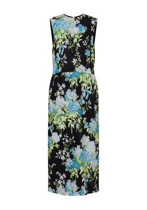 Moschino floral-print sleeveless midi dress - Black