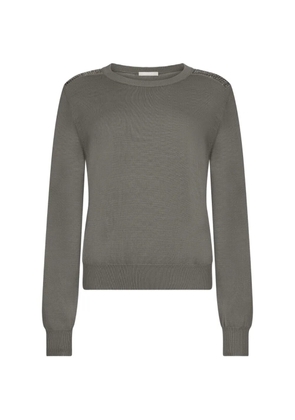 LIU JO beaded crew-neck sweater - Green