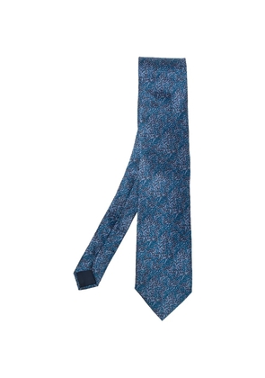 Lanvin Pre-Owned silk patterned tie - Blue