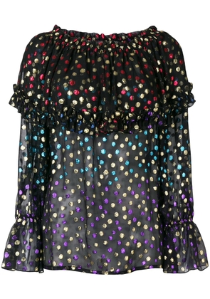 Saint Laurent fil-coupé blouse - Black