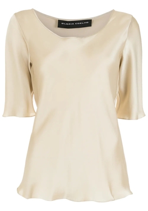 Gloria Coelho silk satin T-shirt - Neutrals
