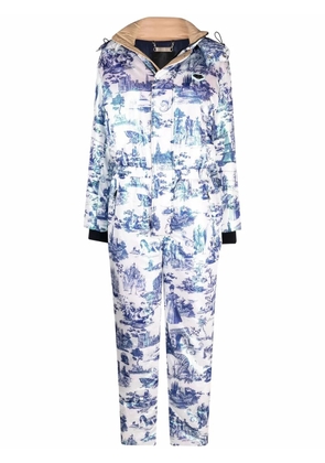 Philipp Plein graphic-print ski jumpsuit - White