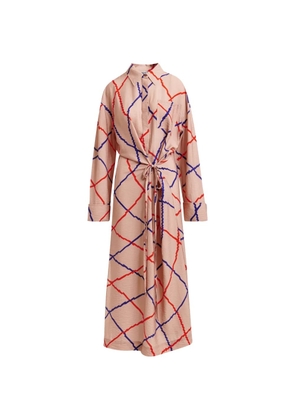 Essentiel Antwerp checked maxi dress - Pink