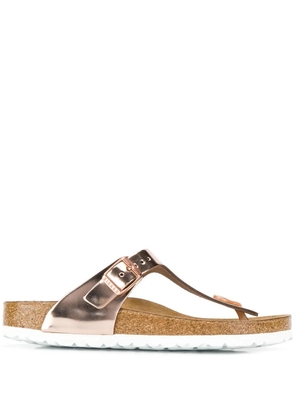 Birkenstock metallic thong strap sandals - Pink