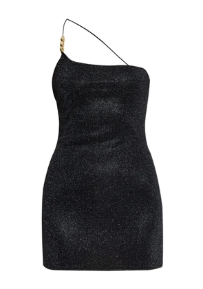 Oséree Lumière one-shoulder mini dress - Black