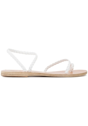 Ancient Greek Sandals braided Eleftheria strappy sandals - White