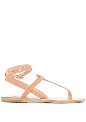 Ancient Greek Sandals studded T-bar sandals - Neutrals