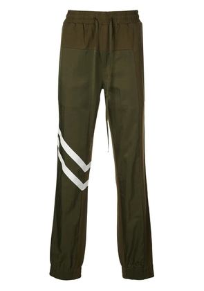 God's Masterful Children geometric panelled track pants - Green
