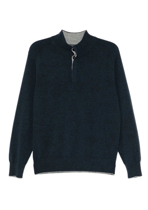 N.Peal buttoned-up sweater - Blue
