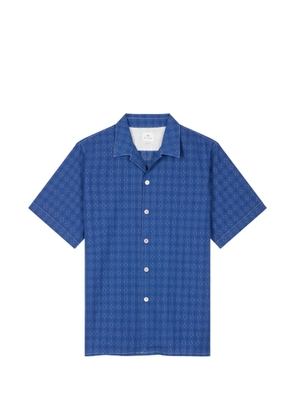 PS Paul Smith camp-collar checked shirt - Blue