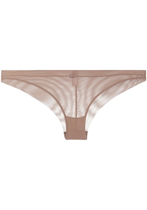 Maison Close Corps à Corps sheer briefs - Neutrals