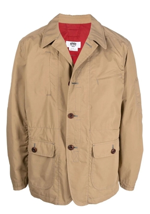 Junya Watanabe MAN single-breasted button shirt jacket - Neutrals