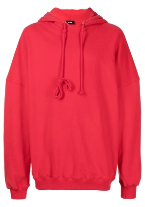 We11done rear-logo oversized hoodie - Red
