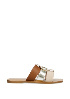 LIU JO logo-detail sandals - Brown