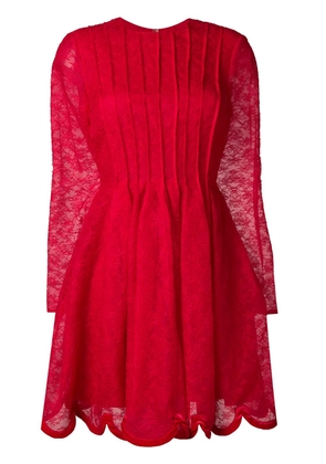 Valentino Garavani floral lace skater dress - Red