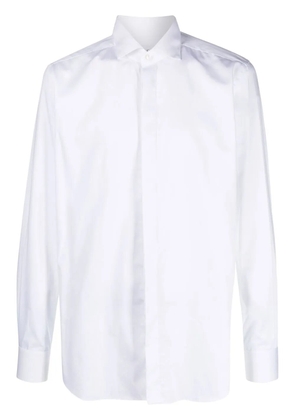 Xacus long-sleeved cotton shirt - White