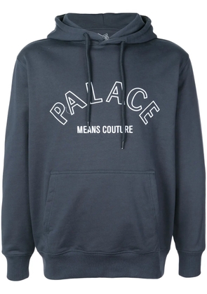 Palace Couture logo-print hoodie - Blue