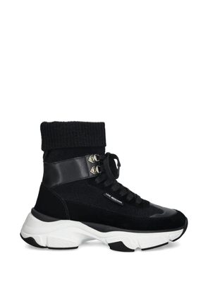 Love Moschino lace-up sock-detail sneakers - Black