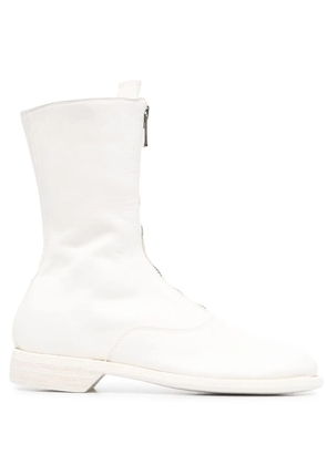 Guidi 310 zip-up ankle boots - White