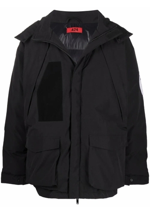 424 padded hooded coat - Black