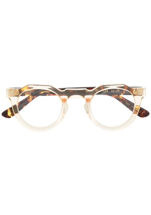 Lesca Pica round-frame glasses - Neutrals