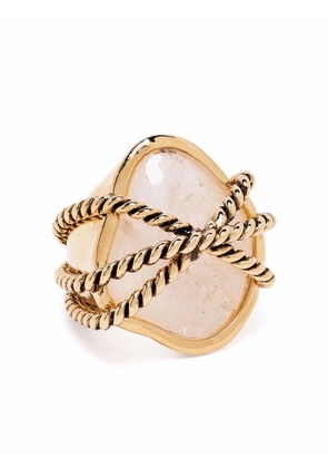 Aurelie Bidermann Mycene rock crystal ring - Gold