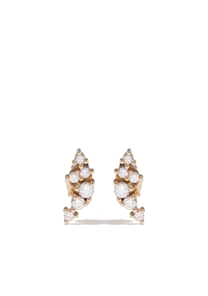 Mizuki 14kt yellow gold Sea of Beauty diamond cluster small stud earrings