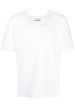 ROMEO HUNTE Terry square-neck T-shirt - White